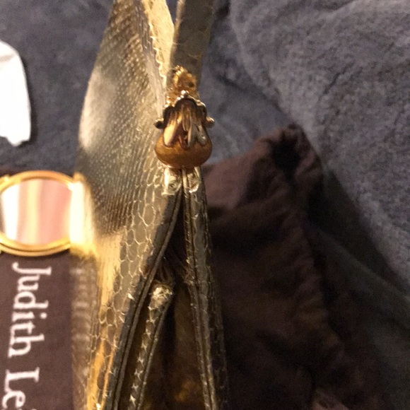 TWO Judith Leiber purses! One silver with crystals. One gold. - Picture 9 of 13